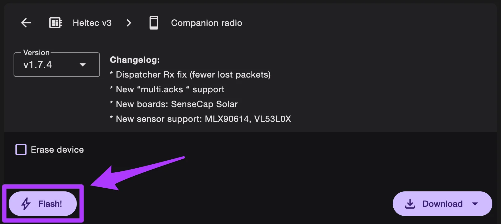 Flashing progress screen